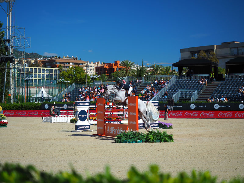 Malin Baryard Johnsson hade även med sig Corporal VDL till Barcelona och hingsten hoppade mycket bra i en tuff 1.55-klass. Foto: Ivan Zulueta Flores